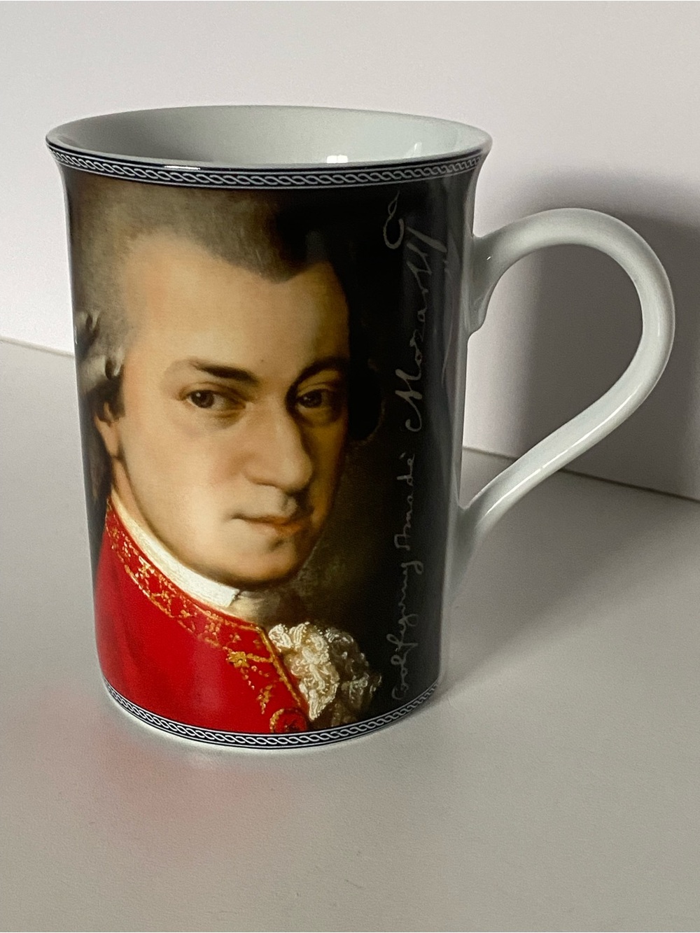 Mozart Mug Konitz Porcelain Germany Wolfgang Amadeus Coffee Cup EUC Music Violin